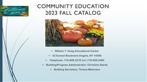 cover of fall community ed catalog